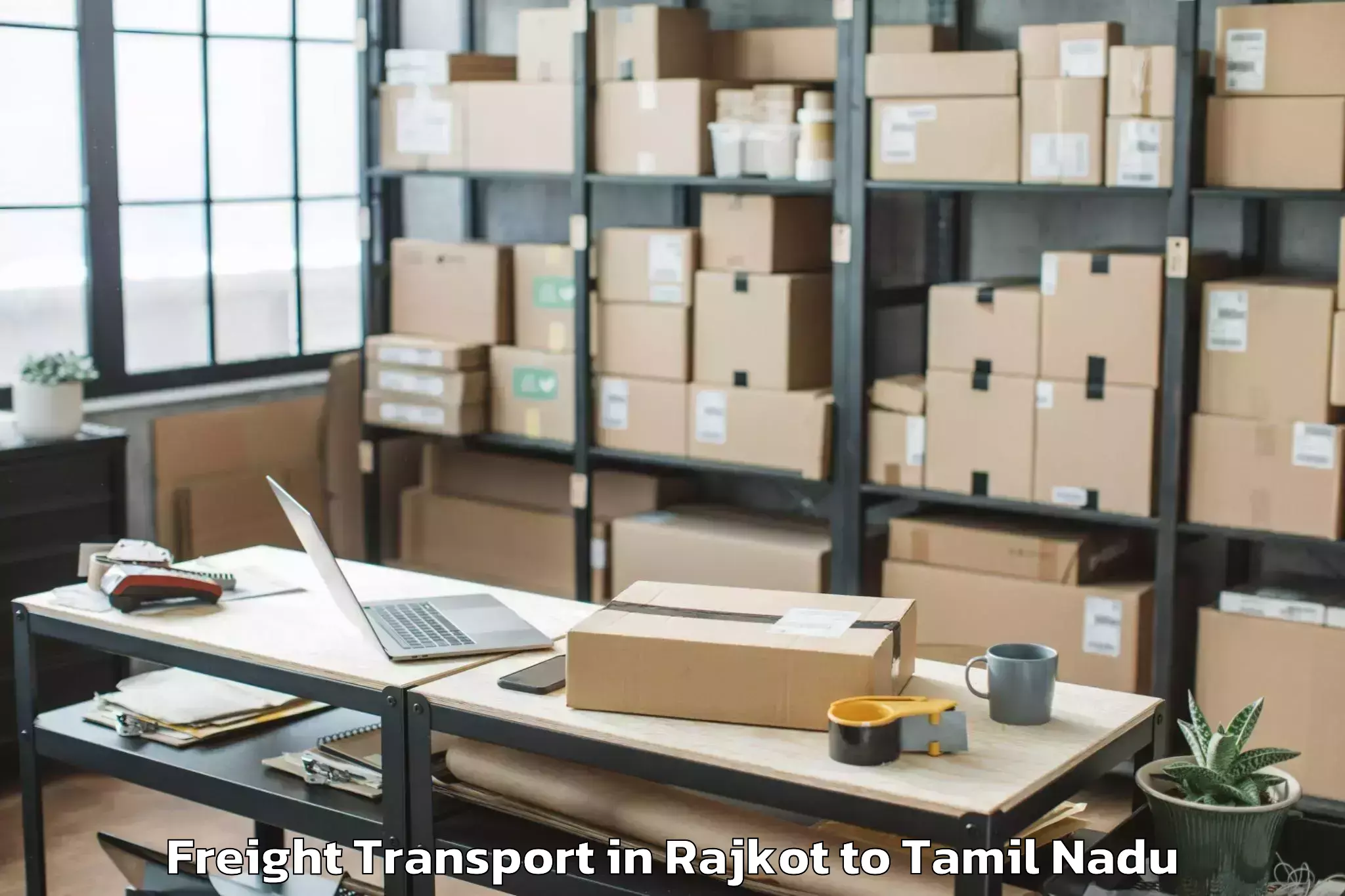 Efficient Rajkot to Ettayapuram Freight Transport